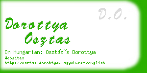 dorottya osztas business card